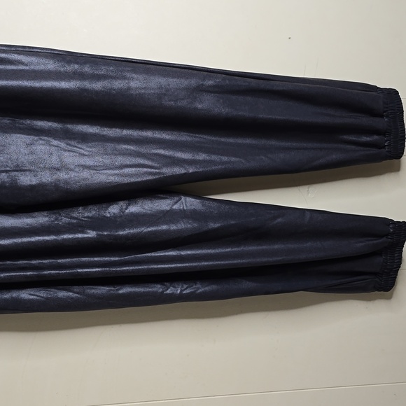 Gianni Bini Luxe Coated Paperbag Waist Joggers  Large - Picture 7 of 8